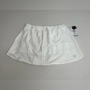 Nine West Active Mini Skirt Built In Shorts Size Medium White